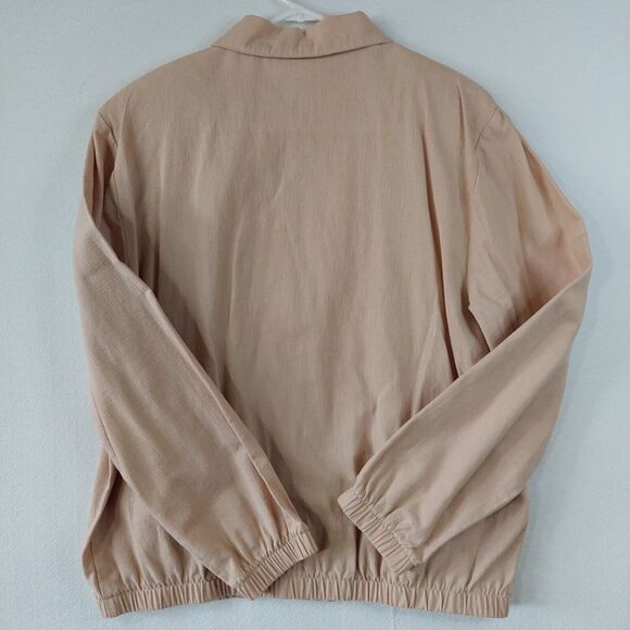 Alfred Dunner Womens Jacket 12 Embroidered Star Zipper Pockets Floral Grandma 80 - Picture 2 of 16